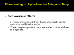 Basic Pharmacology of the Alpha