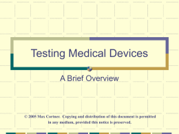 Testing Medical Devices - IEEE Twin Cities Section