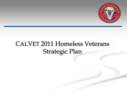 CDVA Homeless Partnership - California State Assembly