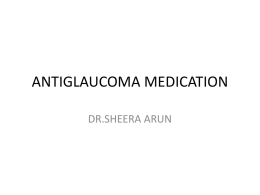 ANTIGLAUCOMA MEDICATION