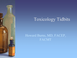 Toxicology Tidbits