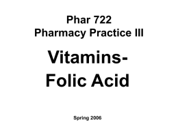 Phar 722 Pharmacy Practice III