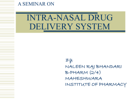 Nasal Drug Delivery in EMS