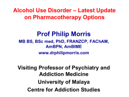 Alcohol Misuse - Dr Philip Morris