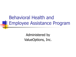 Behavioral Health and Employee Assistance Program