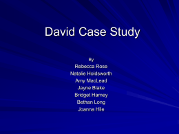 David Case Study - Plymouth University