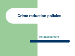 Crime reduction policies