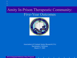 Amity in-prison therapeutic community: Five