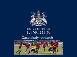 Case study research - Researcher Education Programme