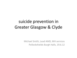 suicide prevention in Greater Glasgow & Clyde