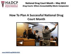 How To Plan A Successful National Drug Court Month