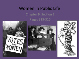 Women in Public Life - American History K-12