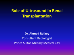 Role of ultrasound in renal transplantation