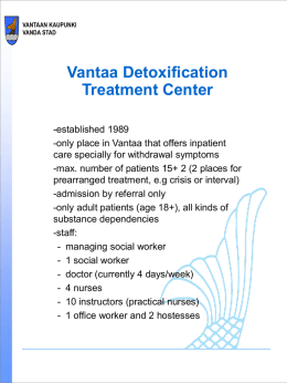 Vantaa Detoxification Treatment Center