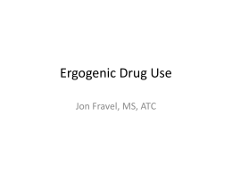 Ergogenic Drug Use