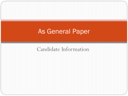 As General Paper