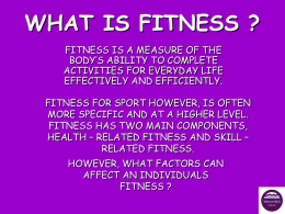 factors affecting fitness