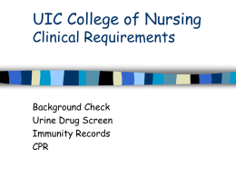 UIC College of Nursing Clinical Requirements