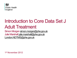 Core Data Set J monthly presentations