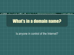 What`s in a domain name?