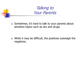 Talking to Your Parents