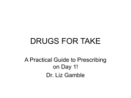 drugs for take - eis.bris.ac.uk