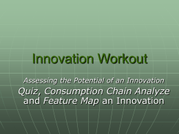 Quiz, Consumption Chain Analyze and Feature Map a particular