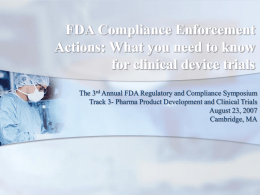 FDA Compliance Enforcement Actions: What you need to know in