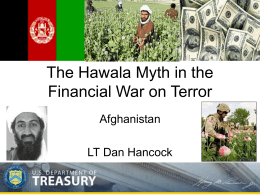 The Hawala Myth in the Financial War on Terror, Afghanistan