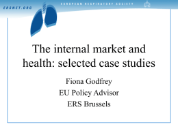 Fiona Godfrey: Public Health and the Internal Market, selected cases