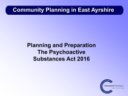 Community Planning in East Ayrshire Community Planning in East
