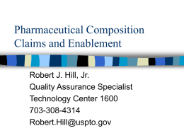 Pharmaceutical Composition Claims and Enablement