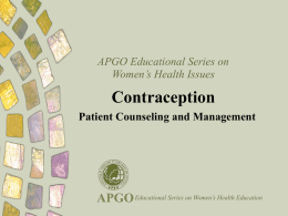 Reference for Contraception Lecture