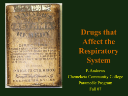 100807 Respiratory Pharmacology Revised 319KB Jan 14 2015