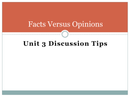 Unit 3 Discussion Tips