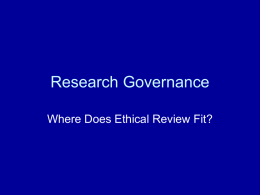 Research Governance