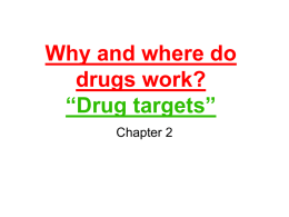 Why and where do drugs work? “Drug targets”