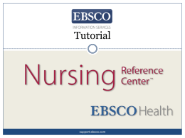 PPT - EBSCO Support