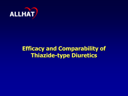 Efficacy and Comparability of Thiazide