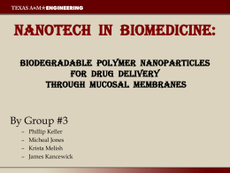 Biodegradable Polymer Nanoparticles for drug delivery through