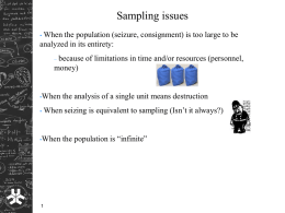 Some examples from drug sampling