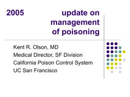 Update on poisoning 2005