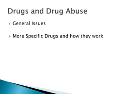 Drugs and Drug Abuse