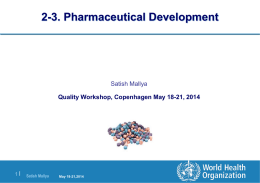 Pharmaceutical development
