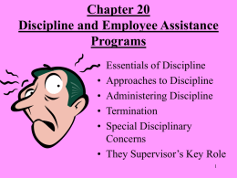 Chapter 10 Discipline and the Marginal Employees