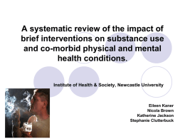 A systematic review of the impact of brief interventions on