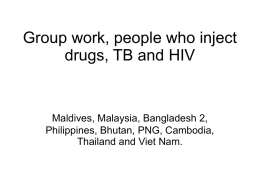 Group work, people who inject drugs, TB and