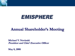 2008 Annual Shareholder Meeting