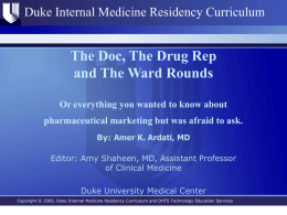 Detailing Drugs to Docs