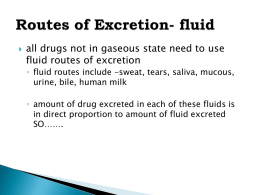Routes of Excretion